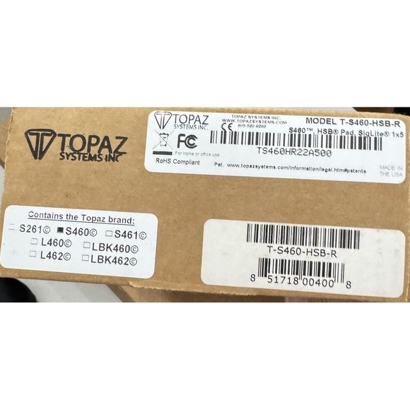 Topaz T-S460-HSB-R SigLite 1x5 USB Signature Pad – New in Box – Fast Shipping - Picture 4 of 6